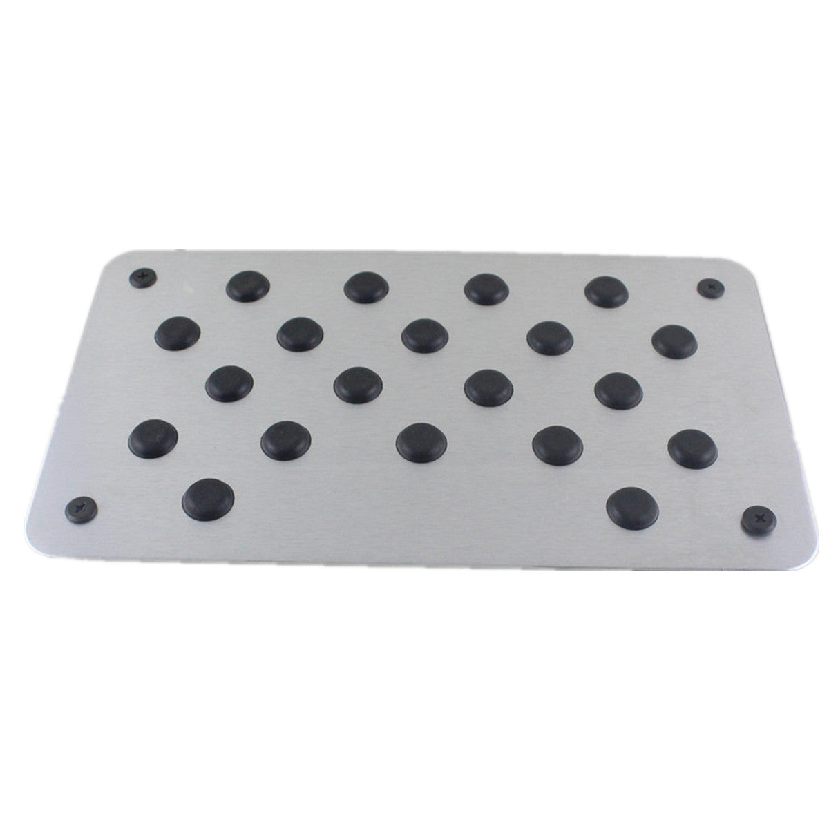 Car Floor Mats Carpet Liner Aluminum Heel Pad Carpet Mat Silver for Sedan SUV