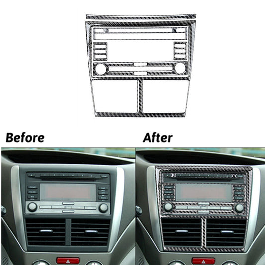 6Pcs Carbon Fiber Ccenter Console Cover Trim for Subaru Forester 2009-2013 TypeA
