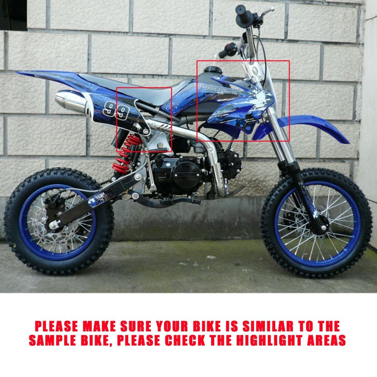 Plastic mudguard graphic kit for Pit Dirt bicycles Apollo Orion 125cc 140cc 150cc