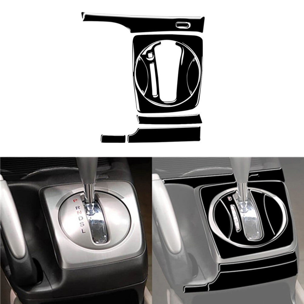9x Piano Black Automatic Gear Shift Panel Cover Trim for Honda for Civic 8th 2006-11
