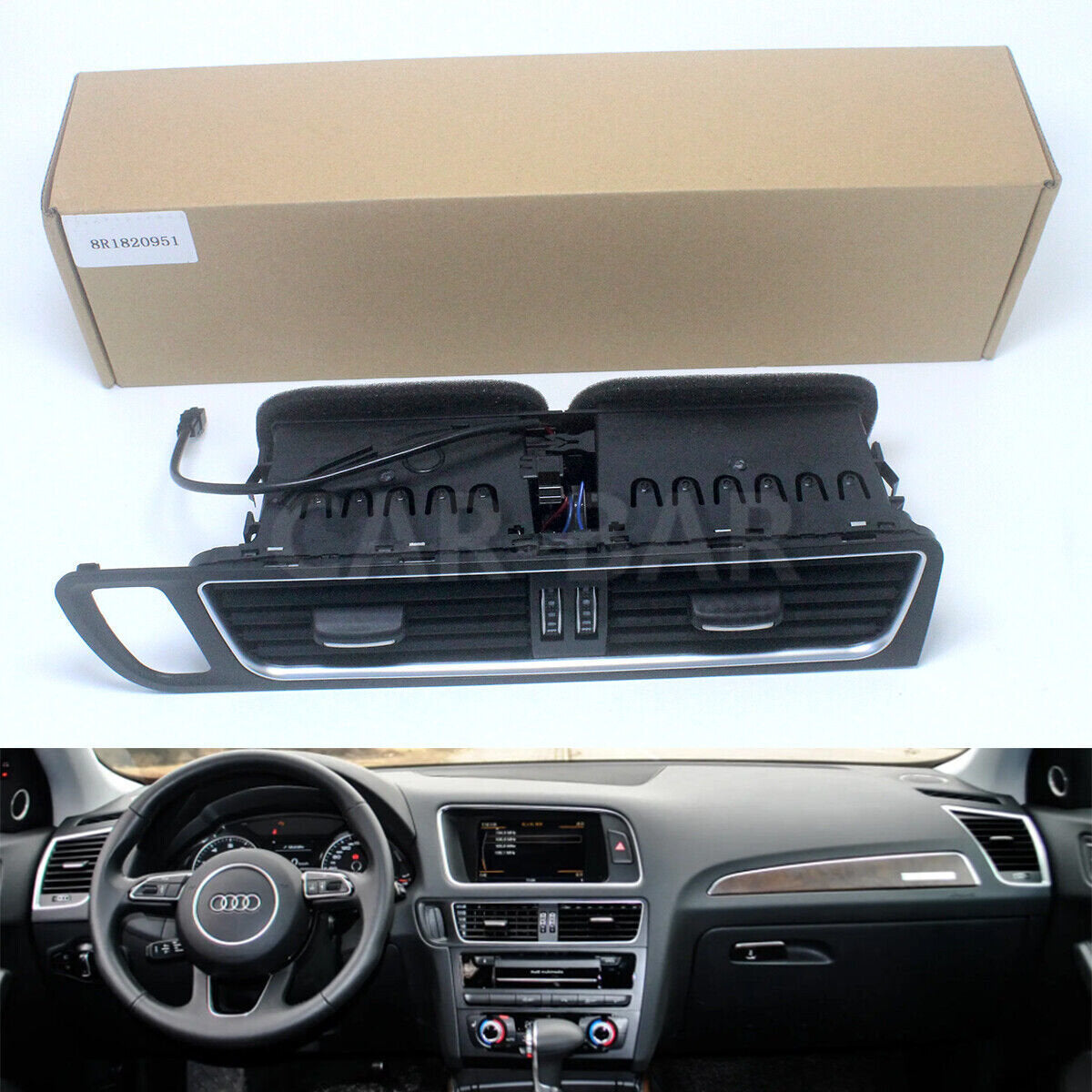 8R1820951 Dashboard Center AC Air Vent Grille Cover Bezel for Audi Q5 2009-2018