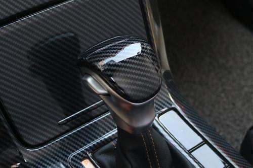 Carbon Fiber Central Console Gear Shift Knob Trim Fit for Kia Forte K3 2019~2023