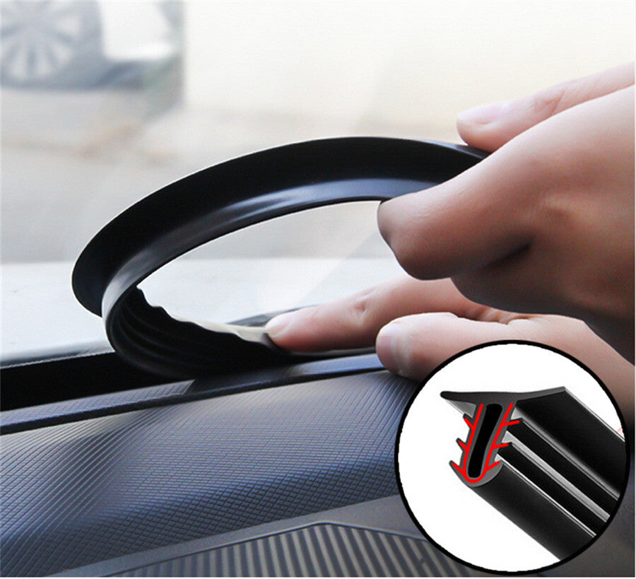 Universal Car Rubber Sound Windshield Edges Gap Seal Strip 1.6M U Type Dashboard