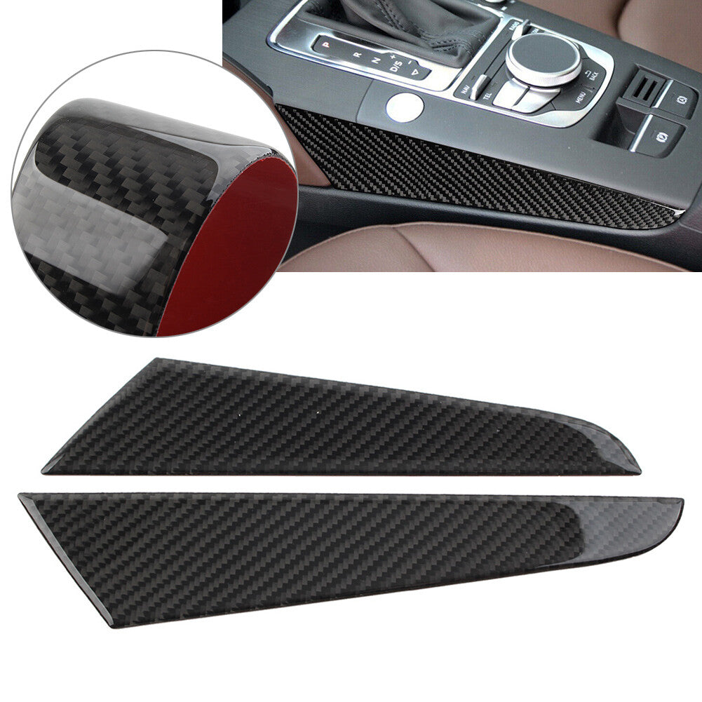 Gear Shift Panel Side Cover Trim Carbon Fiber Look for Audi A3 8V 2014-2019 LHD