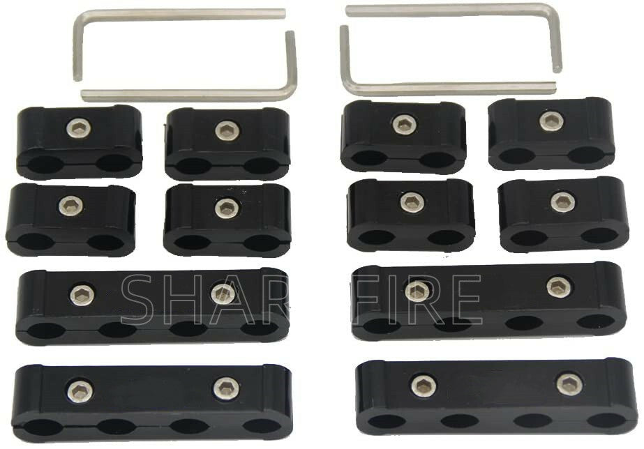 12-Piece Engine Spark Plug Wire Separator Kit for 8mm, 9mm, and 10mm (Black)