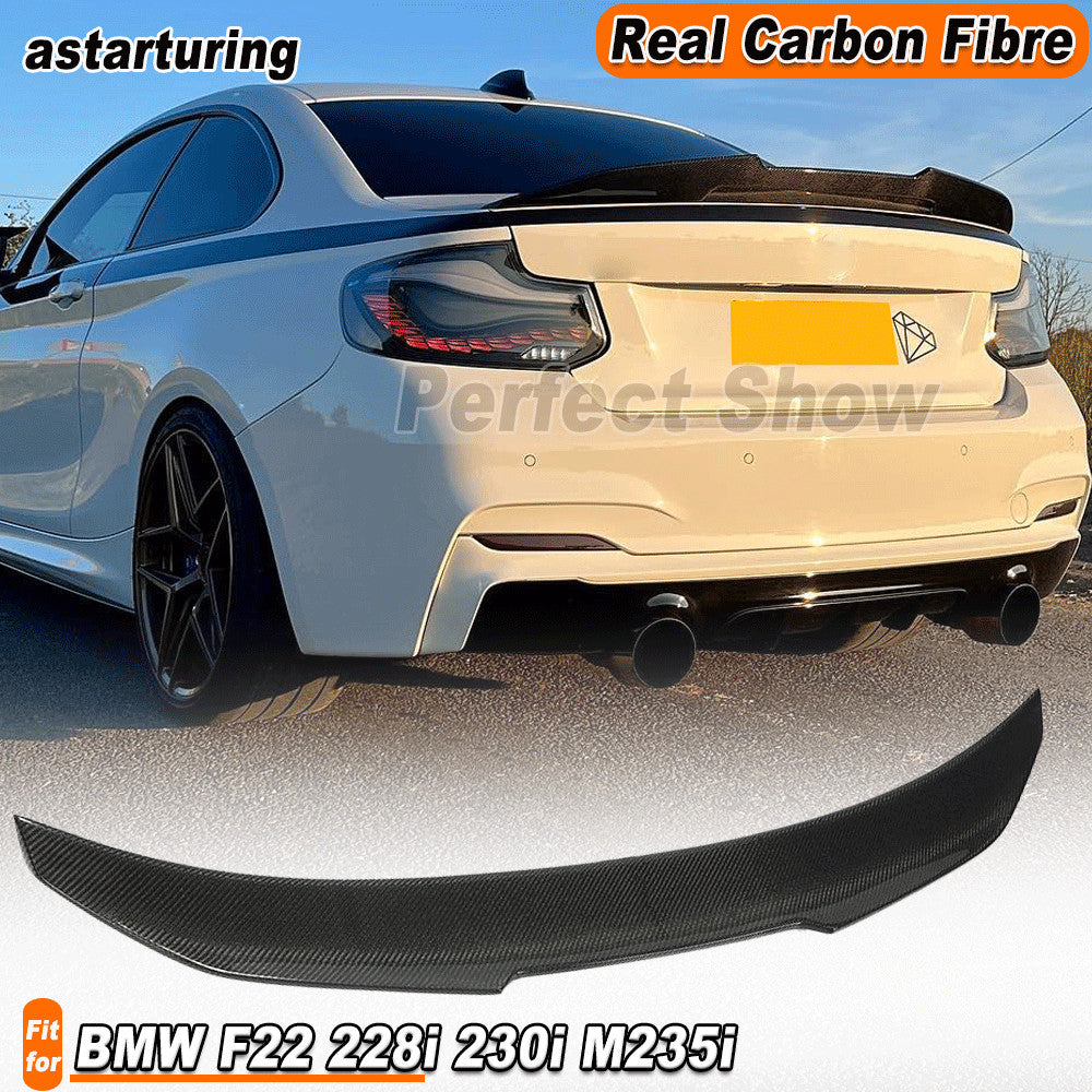 Carbon Fiber Rear Trunk Spoiler Wing Fit for BMW F22 228i 230i M235i Coupe 13-19
