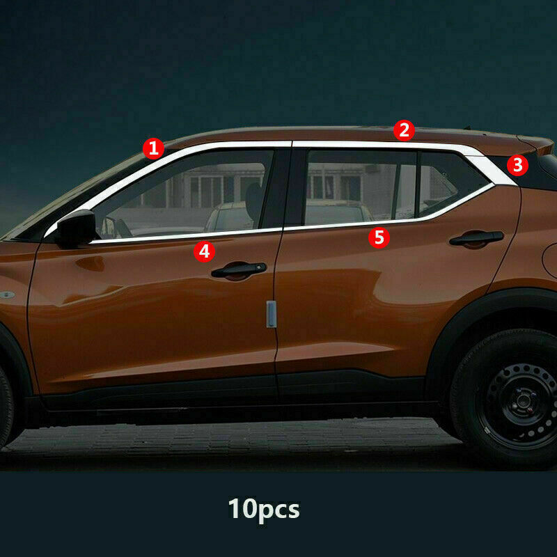 for NISSAN KICKS 2017-2020 2021 Stainless Car Window Molding Cover Strip Trim