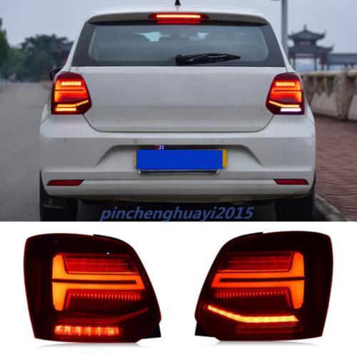 Applicable to for Volkswagen Polo 2011-2018 Smoke Black LED Taillight Dynamic Signal Pair