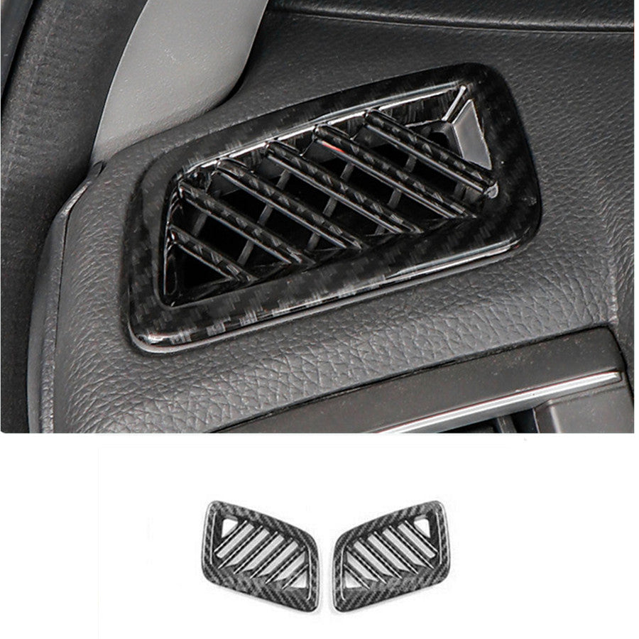 for Honda CR-V 2017-2022 Carbon Fiber Inner Dashboard Air Outlet Vent Cover Trim