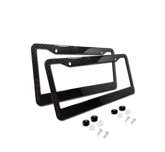 Carbon fiber for Mitsubishi and for Porsche license plate frame covers, rear trunk boots
