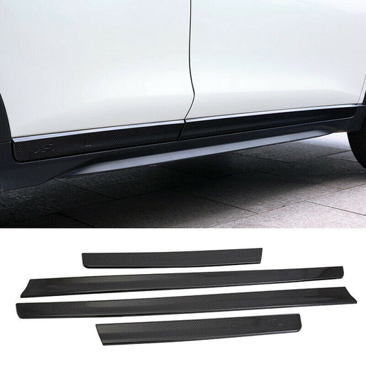 4P for Nissan Rogue 2014-2020 Carbon Color ABS Side Door Body Molding Cover Trim