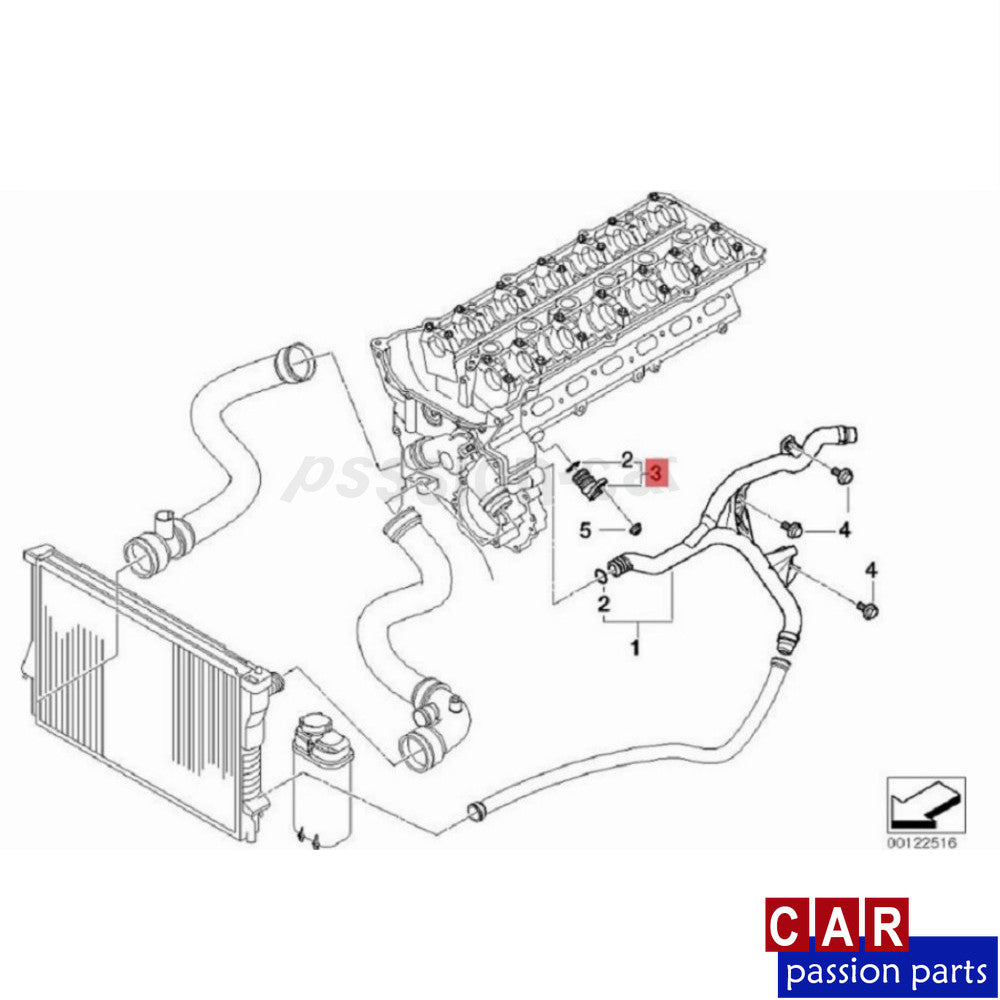Engine Coolant Sealing Blind Plug for BMW E60 M54 530i 528i 04-2010 11537519733