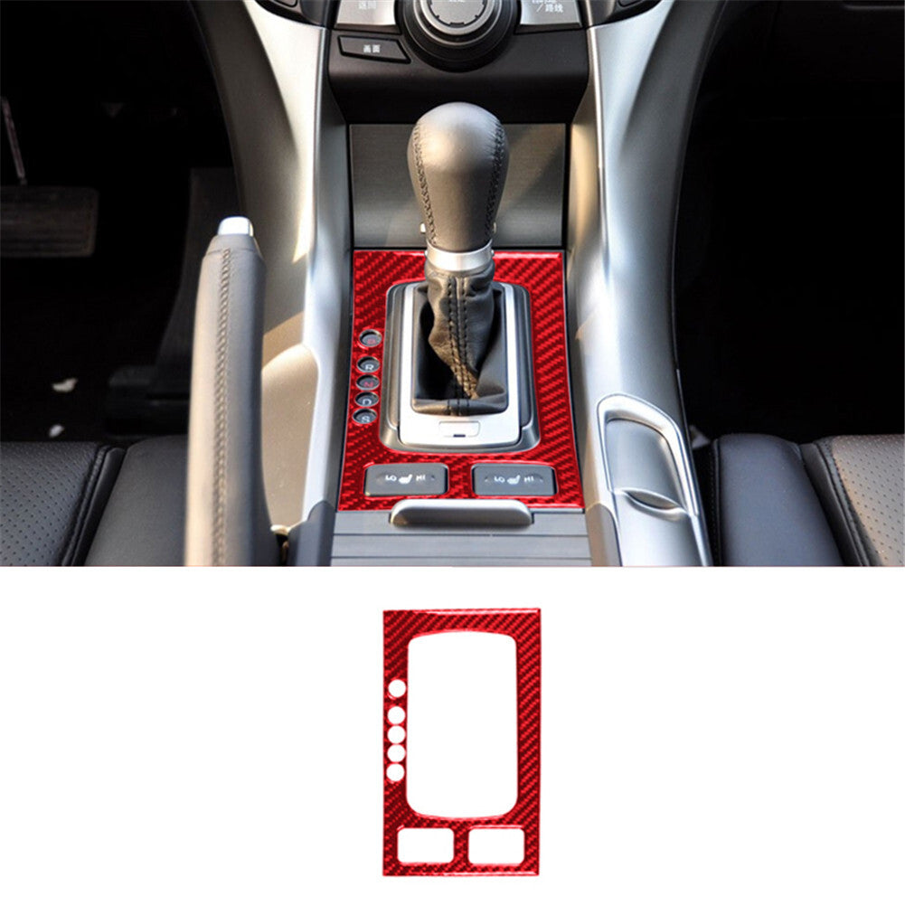 Red Carbon Fiber Interior Shifter Surround Cover Trim for ACURA TL 2009-2014