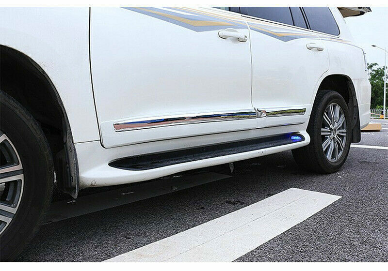 for Land Cruiser LC/FJ200 2008-21 Side Door Body Molding W/Chrome Cover White 4P