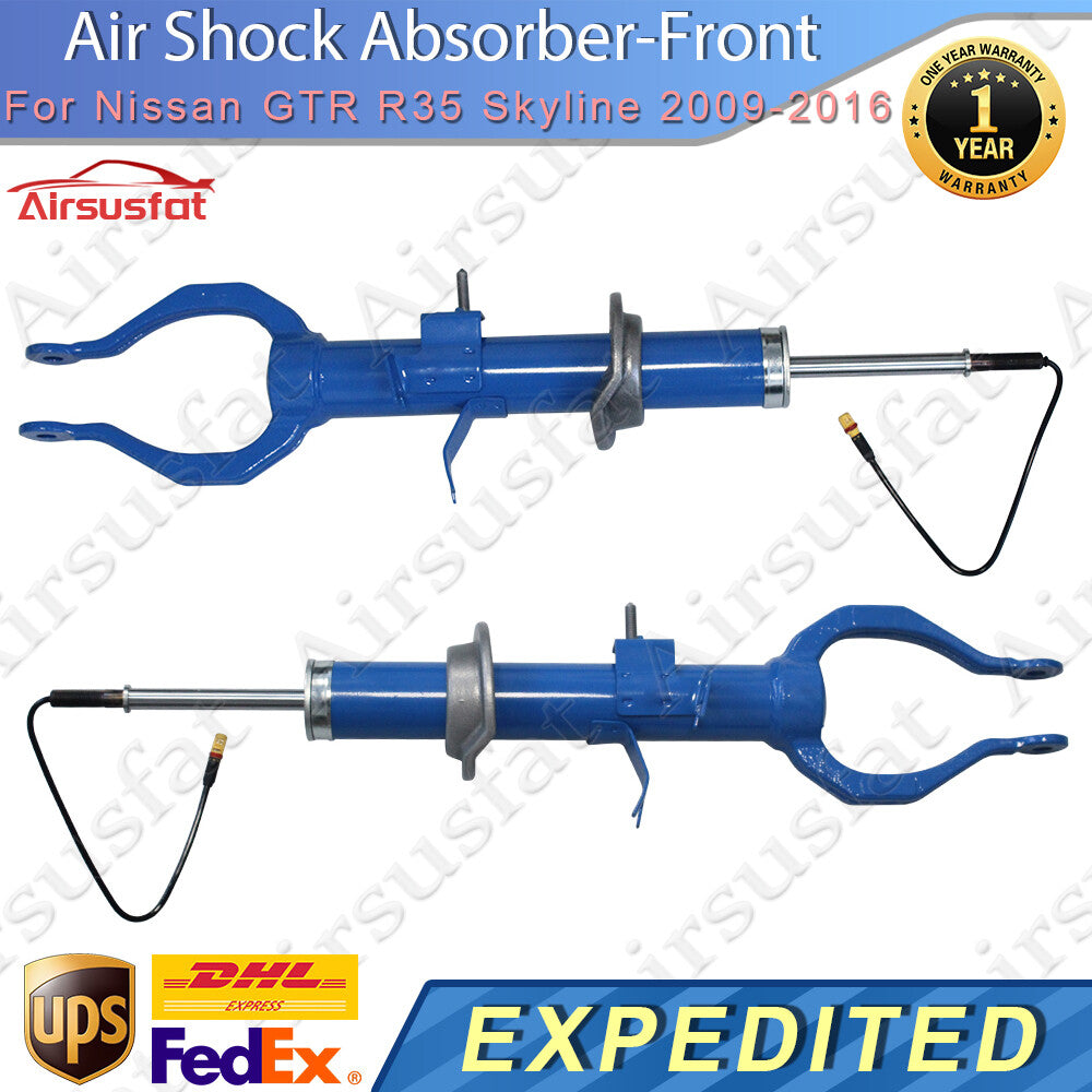 Pair Front LR Air Shock Absorber Cores w/EDC for Nissan GTR R35 Skyline 09-16