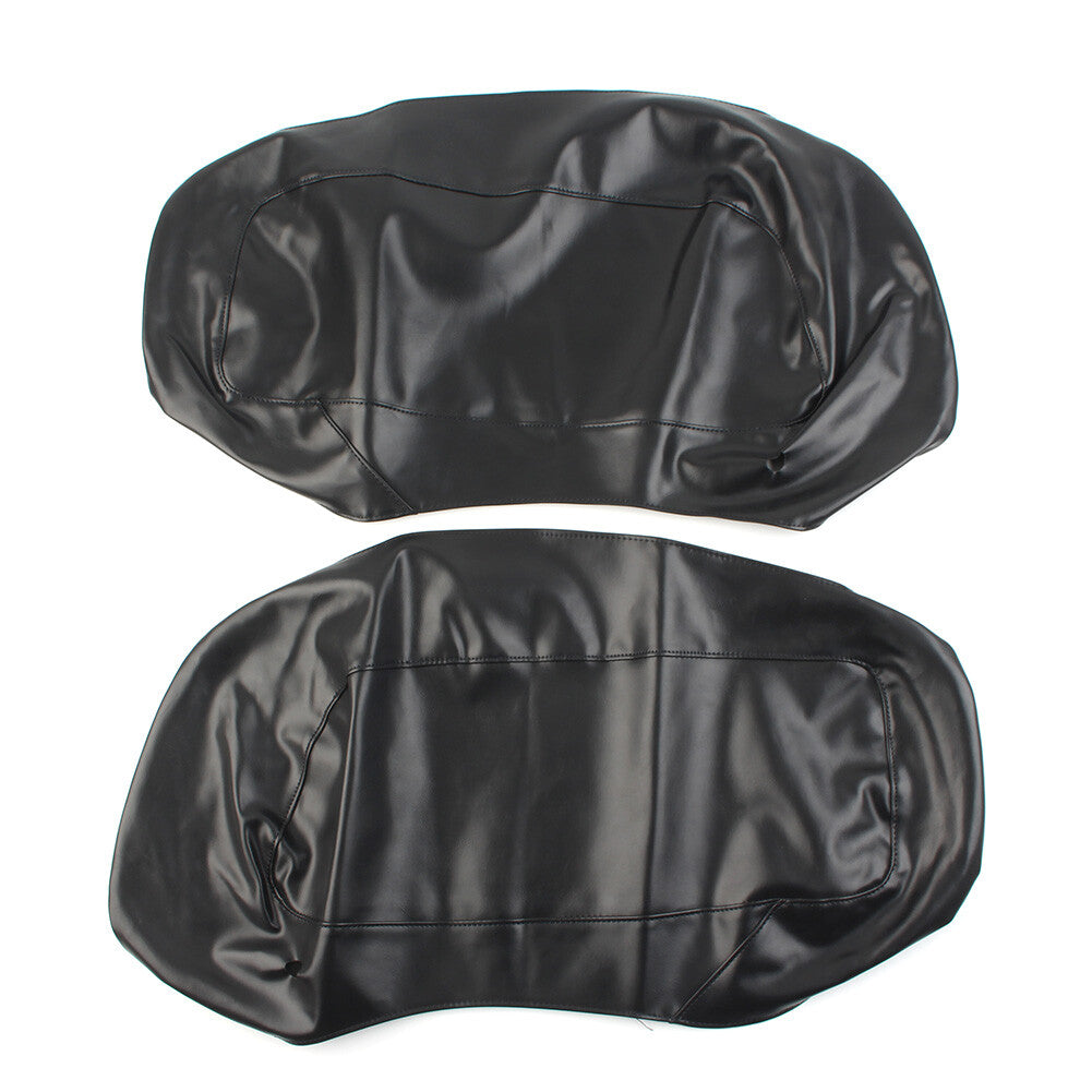 Saddlebag Speaker Lid Covers Plain PU Leather Fit for Harley Touring FLH FLT 2014-UP