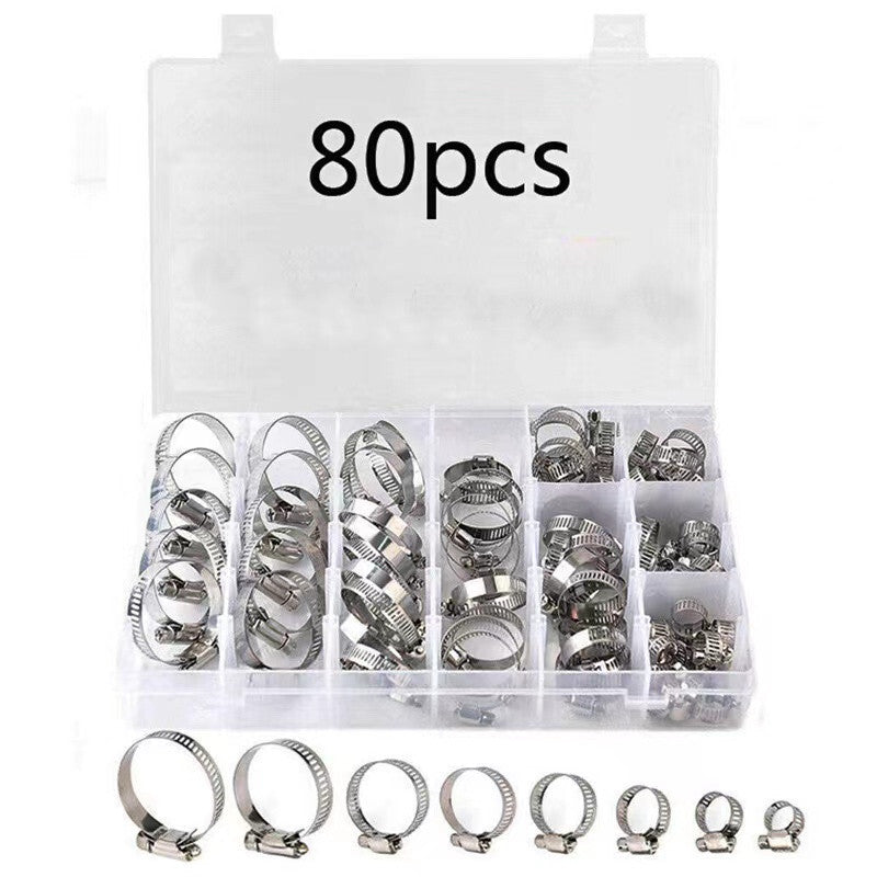 Car Hose Pipe Clamp Stainless Steel Adjustable For Water Pipe Plumbing Fuel Line