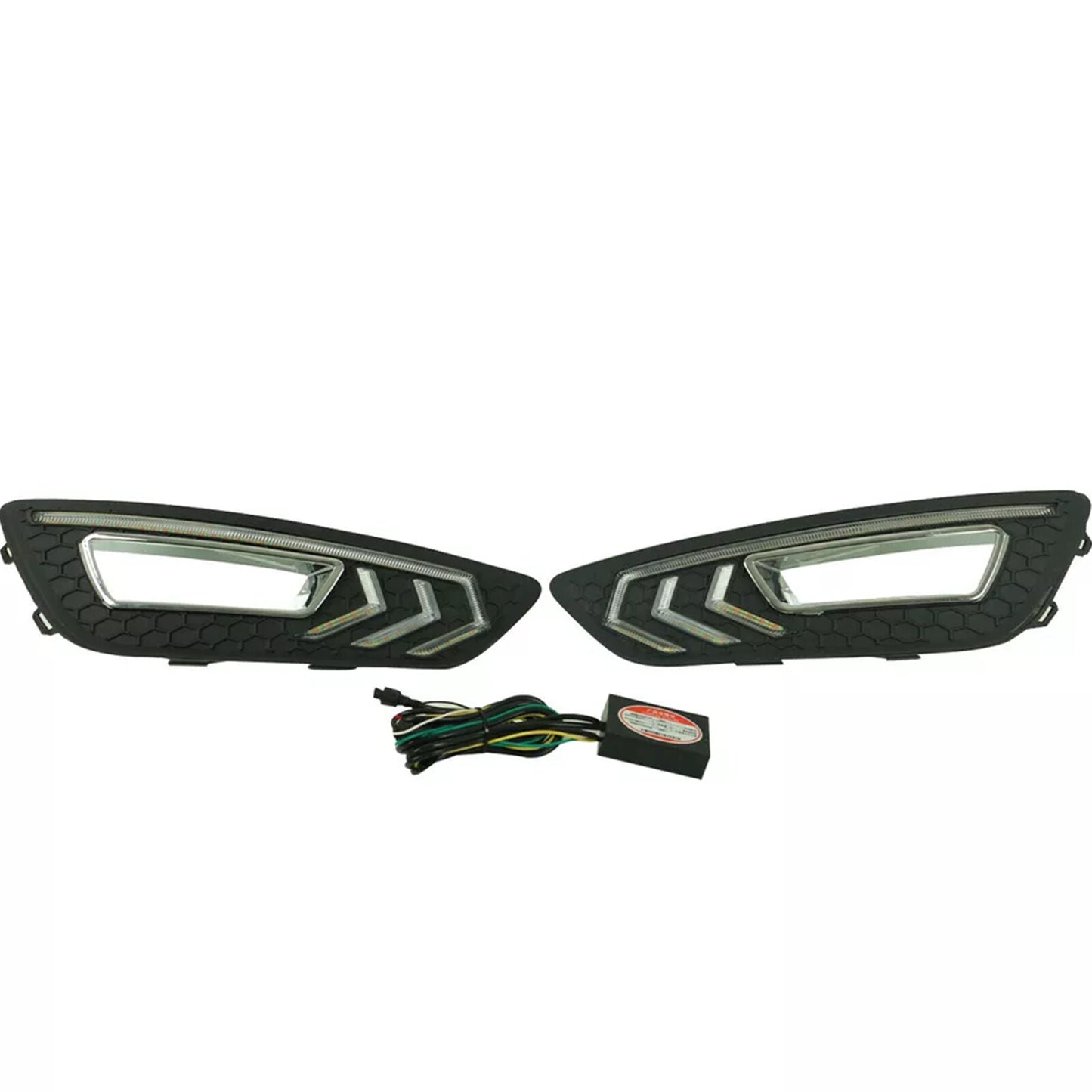 DRL for Ford Focus 2015 2016 LED Daytime Driving Running Light Fog Lamp W/ Turn