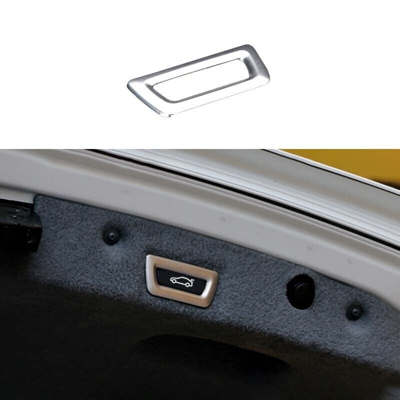 1PCS Tailgate Rear Door Switch Trim Silver Steel for BMW 3 4 Series GT 2013-2019