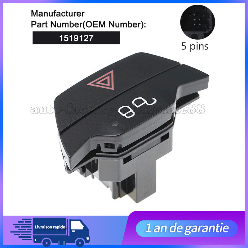 Bouton of Warning D¨¦tresse Pr¨¦vu pour Fiesta 6 B-Max C-Max Kuga - 1519127 Neuf