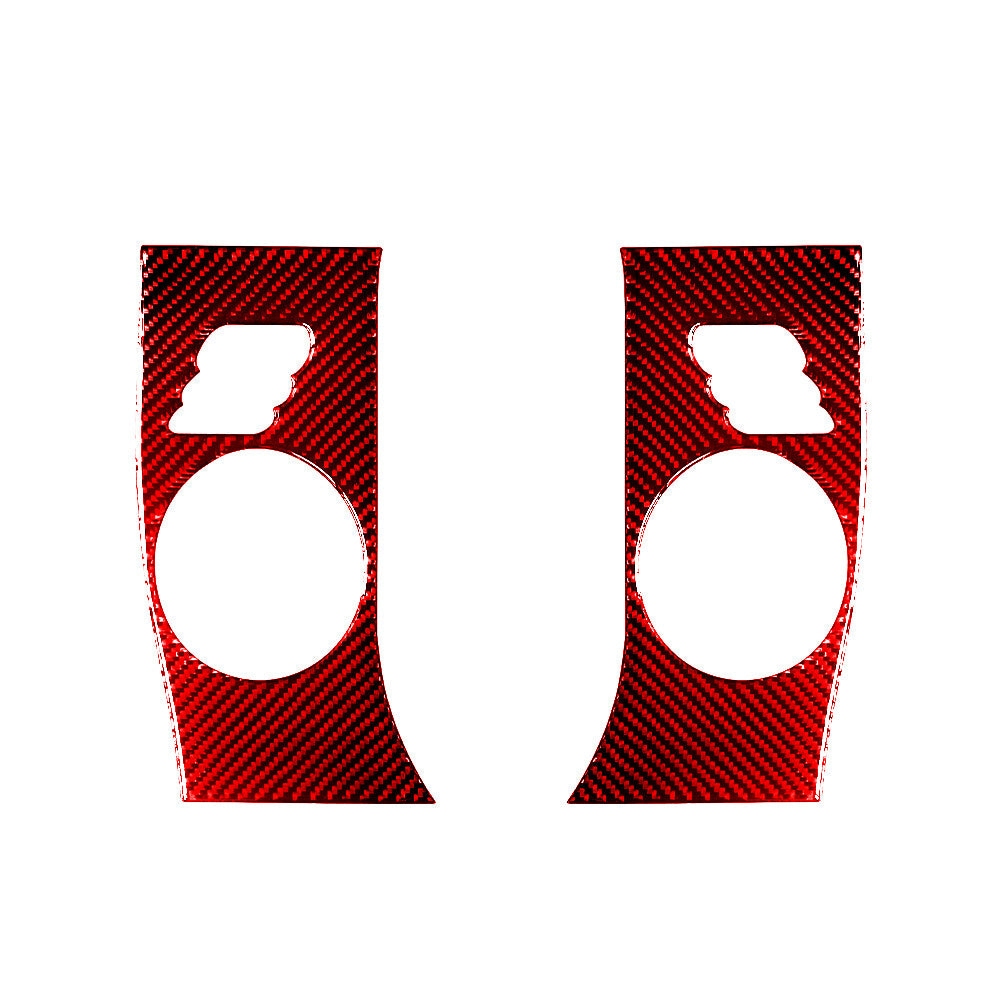 Red Carbon Fiber Fog Vent Slots Trimming for Jeep for Wrangler 2007-10