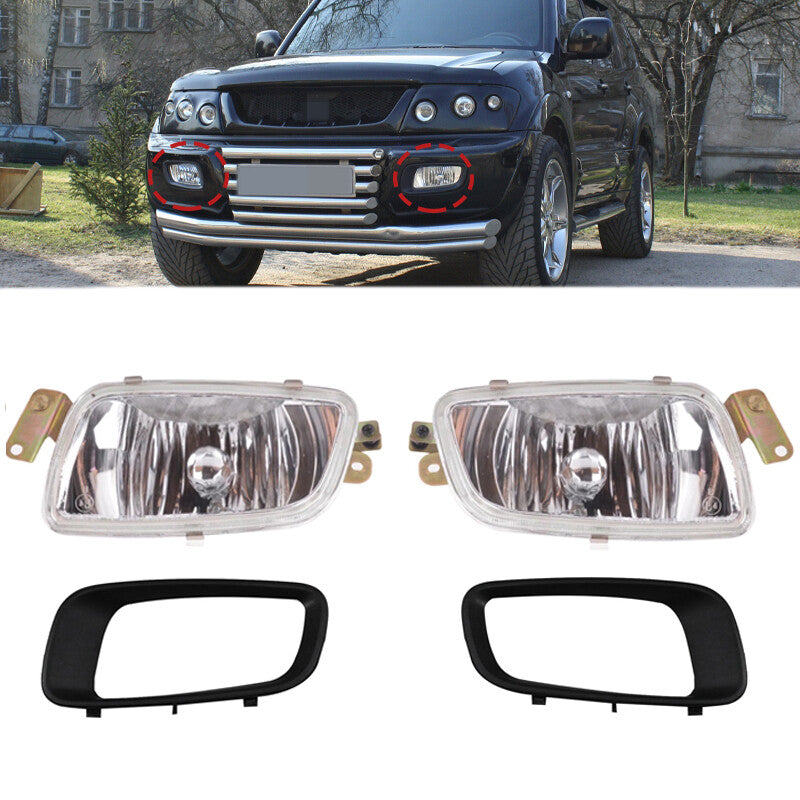 Front Fog Light Cover for Mitsubishi Pajero Mentero MK3 V73 V75 V76 2001-2003