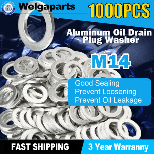1000x Aluminum Oil Drain Plug Crush Washer 14mm for HONDA / for ACURA 94109-14000