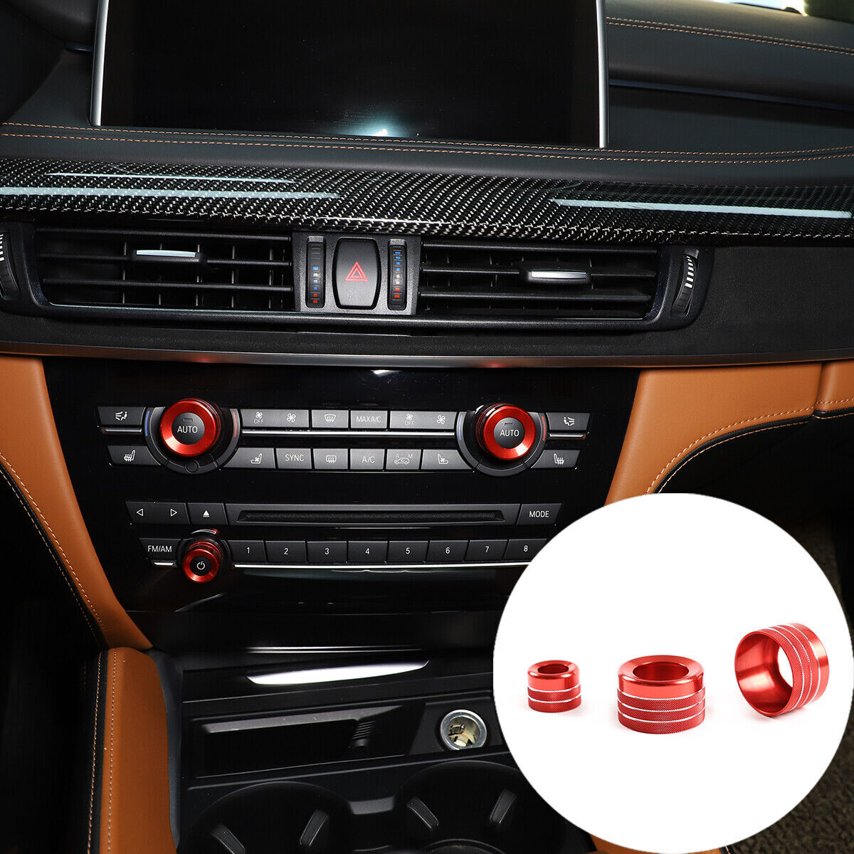 Alloy Air Condition Volume Switch Ring Knob For 5 Series X3 6 Series GT 18-19