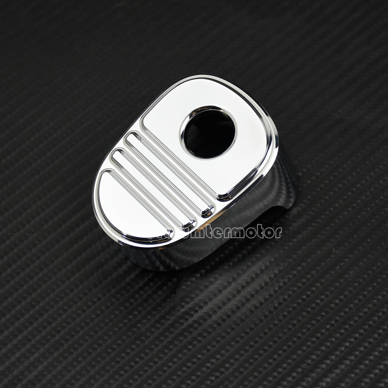 Chrome Stripe Ignition Switch Cover Fit for Harley Touring Road Street Tri Glide