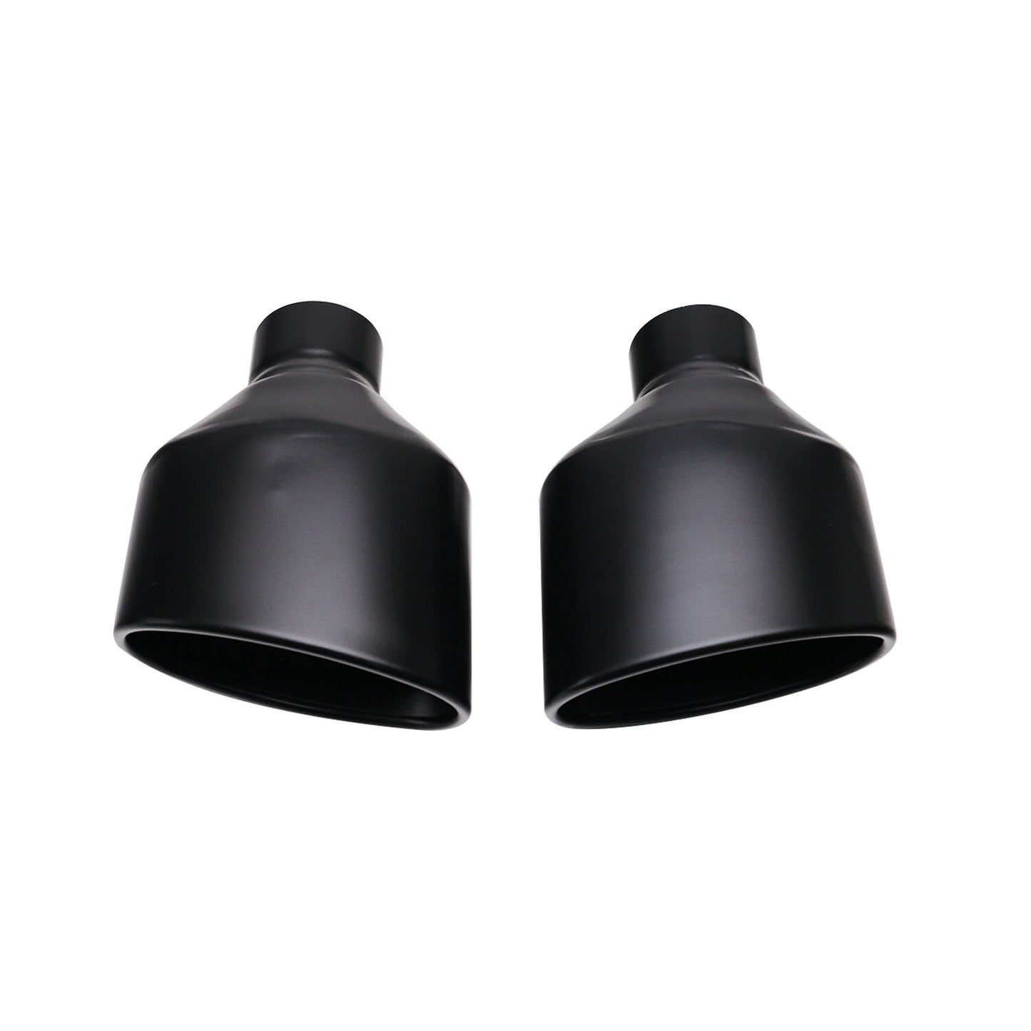 2.5 ID Matte Black Exhaust Tips Stainless Slant 6 ID Oval for Universal Car