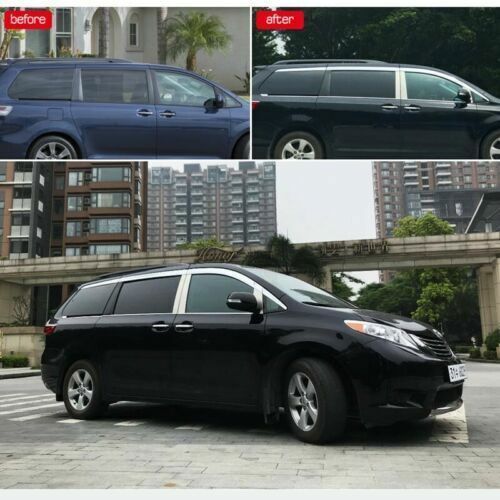 for Toyota for Sienna 11-20 Chrome Window Visor Vent Sun Shade Rain Guard Door Visor