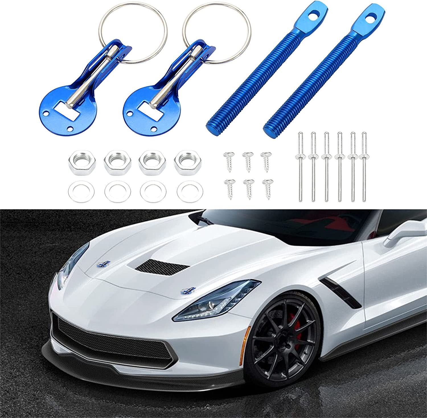 Racing car cover pin universal cap for car latch pin key lock kit