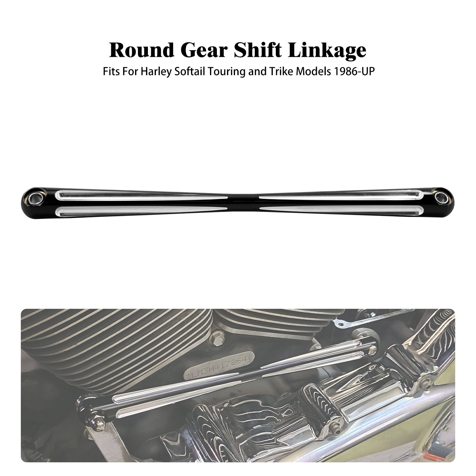 Black Cylinder Shift Linkage Shifter Link for Harley Touring Road Electra Glide