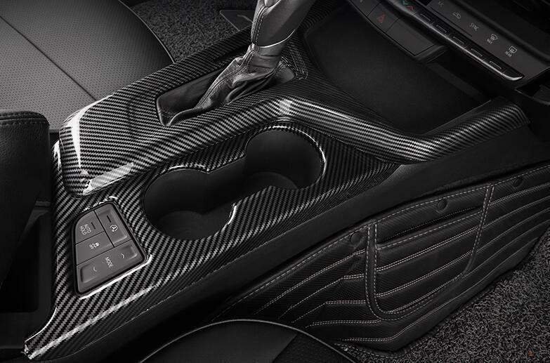 for Cadillac CT4 2020-2024 Carbon Fiber Inner Gear Shift Box Panel Cover Trim 2P