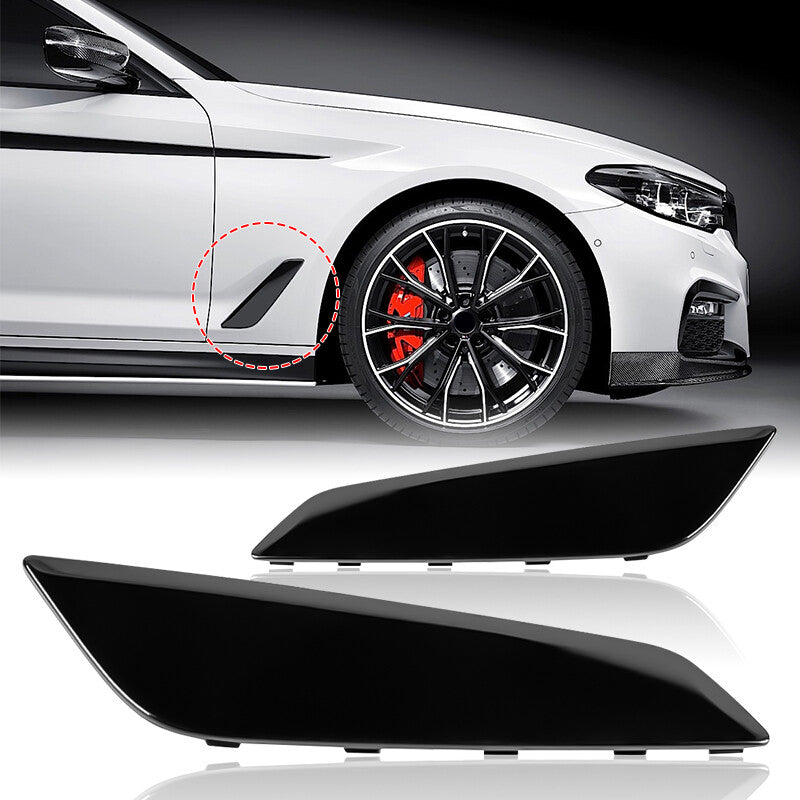 1Pair Fender Duct Trim Black Left  Right Side For 2017-2020 for BMW G30 5 Series