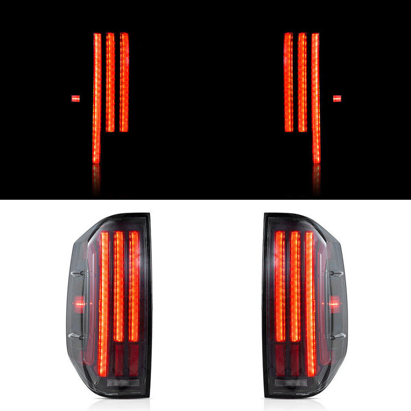 1. Dual taillights applicable to 2014-2021 for Toyota Tundra full LED rear light strip dynamic