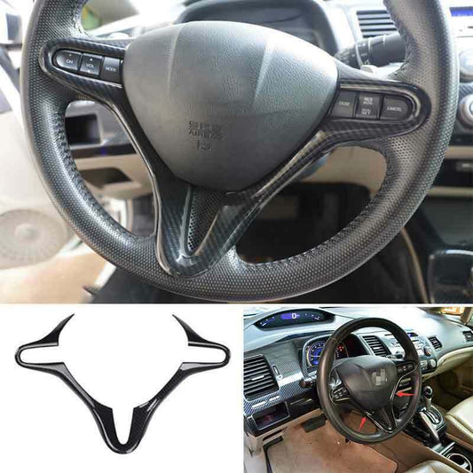 ABS Carbon Fiber inner Steering Wheel Moulding Cover Trim for Honda for Civic 06-11