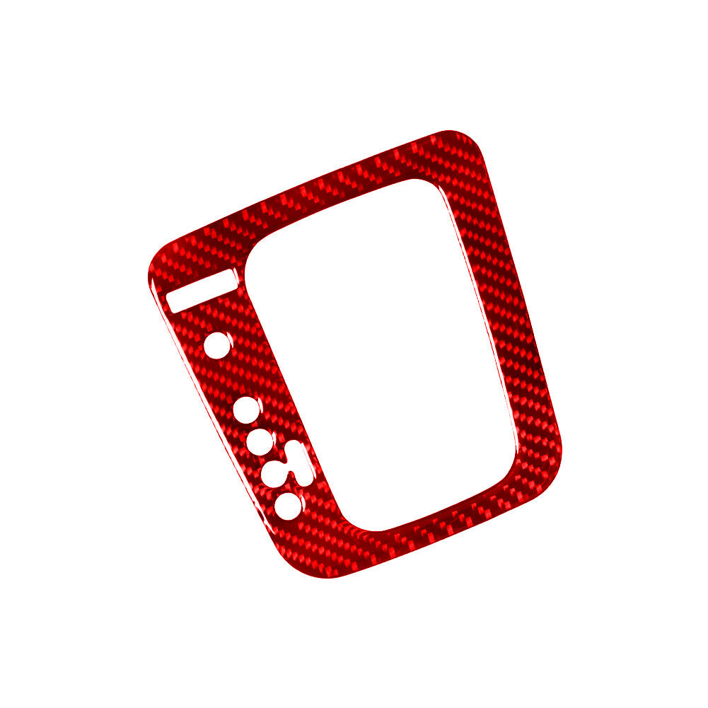 Red Carbon Fiber Rear Window Lift Switch Trim for Volkswagen for Tiguan 2013-2017