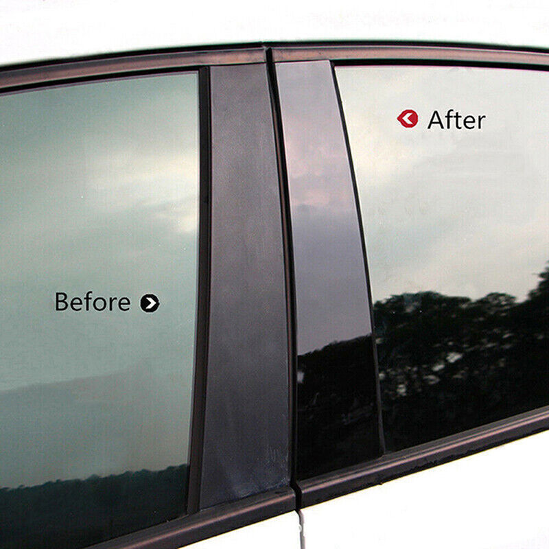 10P Piano Black Pillar Posts Door Window Molding Strip Trim for Mazda CX-5 13-16