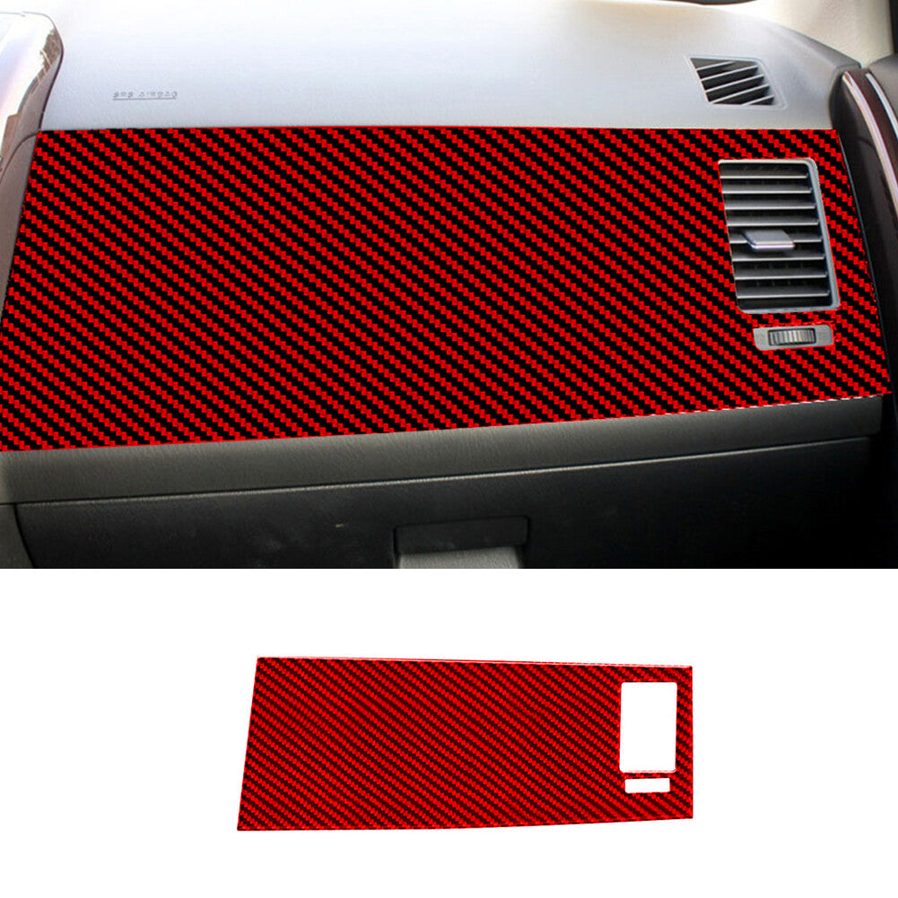 Red Carbon Fiber Passenger Dashboard Panel Cover Trim for Mazda CX-9 2010-2015