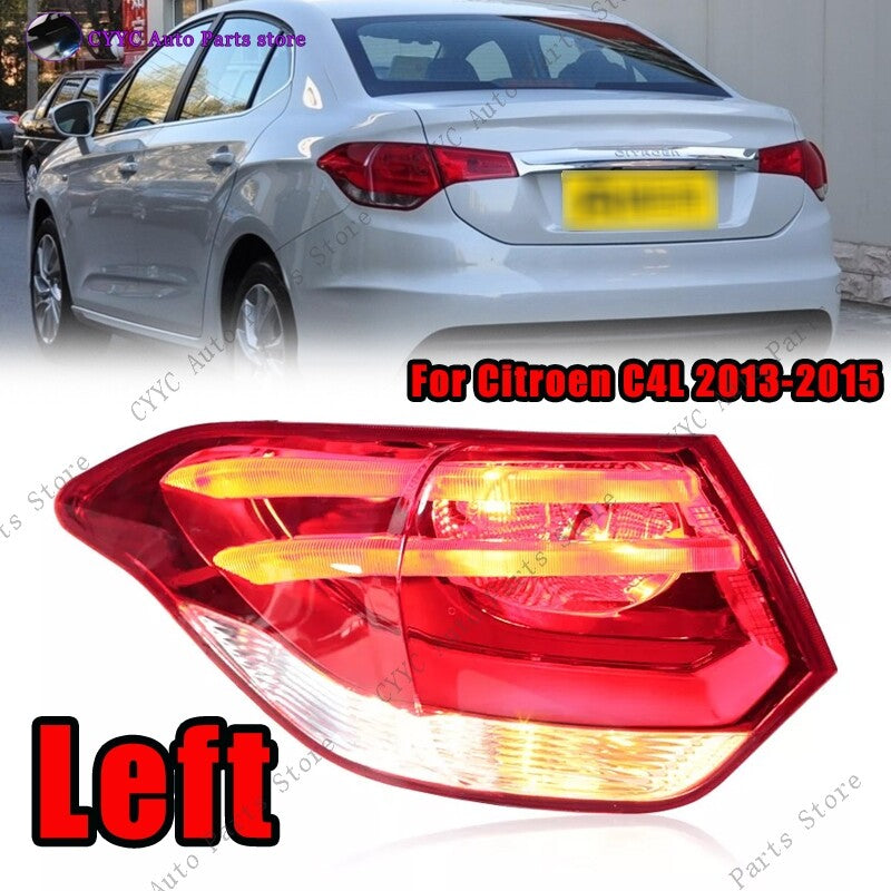 1Pcs Left Outer tail light cover for Citroen C4L 2013-15 Brake reversing light