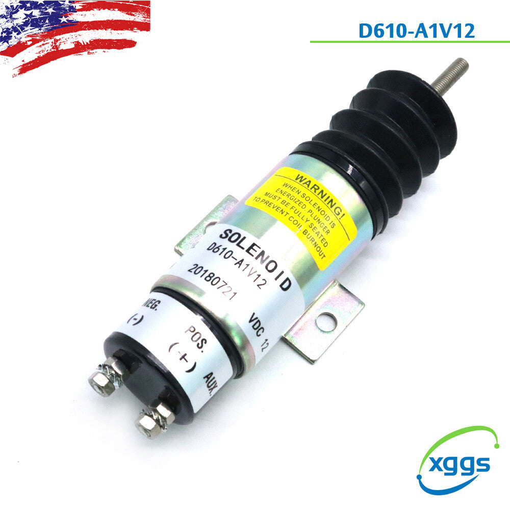1X D610-A1V12 D610A1V12 Speed Solenoid Fits 12V Dual Coil Pull Solenoid GN-20780