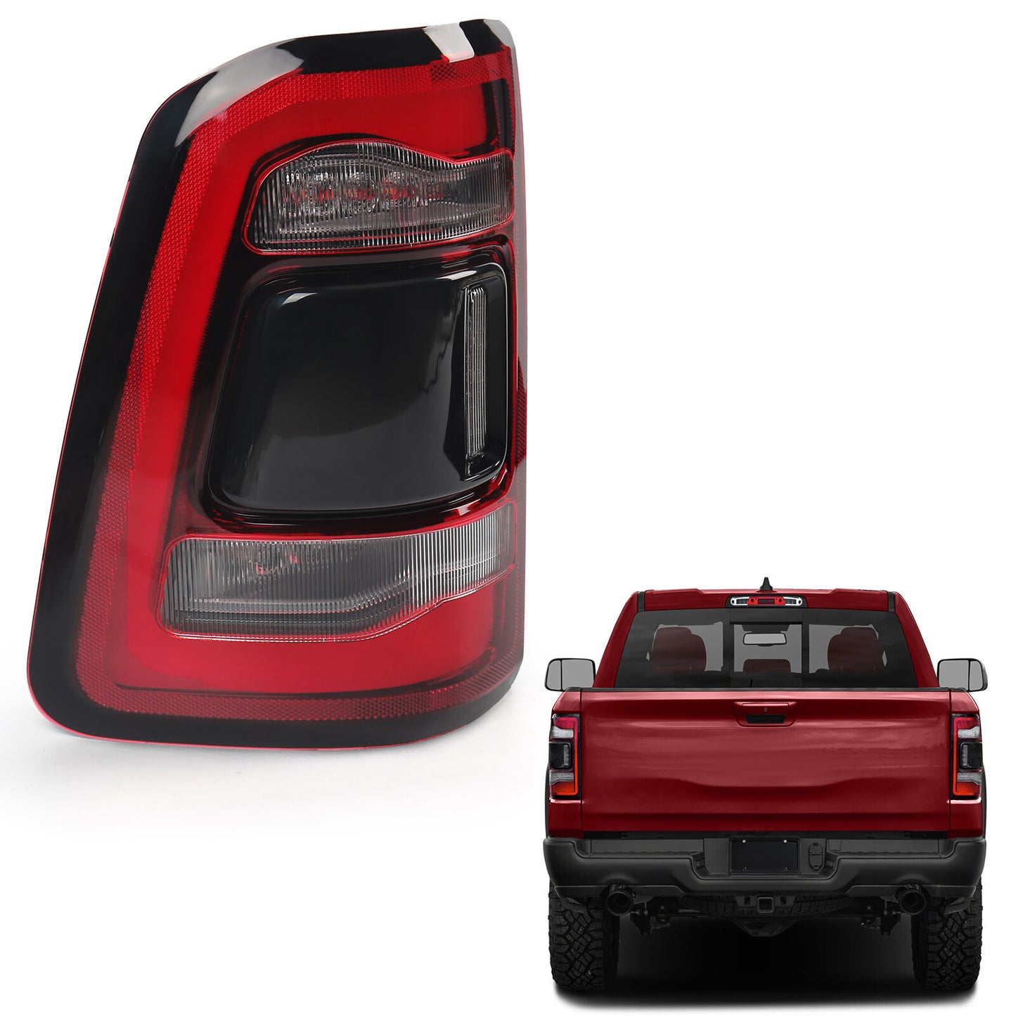 LED rear taillights, left taillights, and LED taillights are compatible with 2019-2021-2023 for Dodge for RAM 1500.