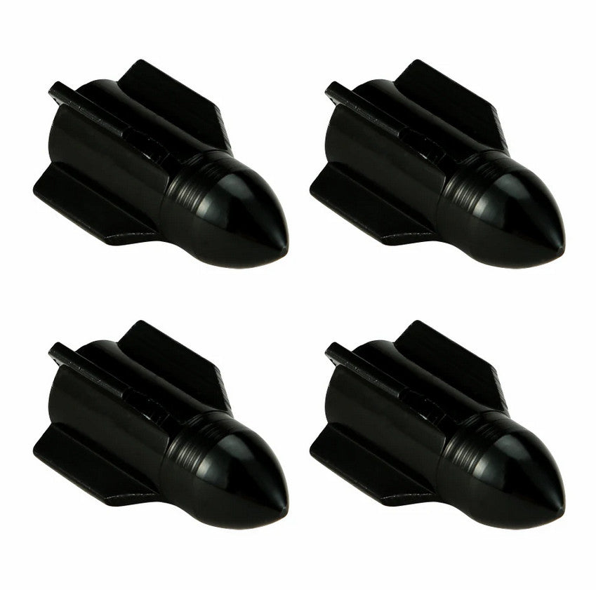 4-piece car tire valve cover rod air dust cover black and white skull for Cadillac