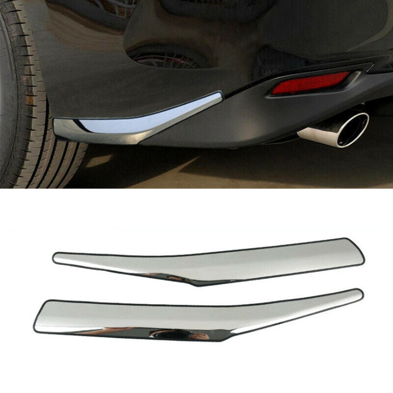 Chrome Steel Rear Bumper Lip Splitter Spoiler Trim 2x for Toyota for Camry 2018-2022