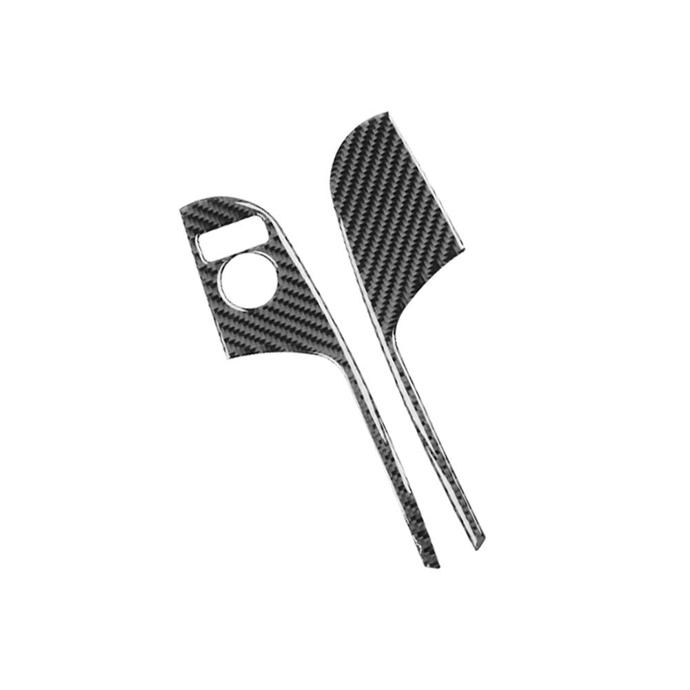 2x Carbon Fiber Front Rearview Mirror Adjusts Trim for Nissan Rogue 2014-2016