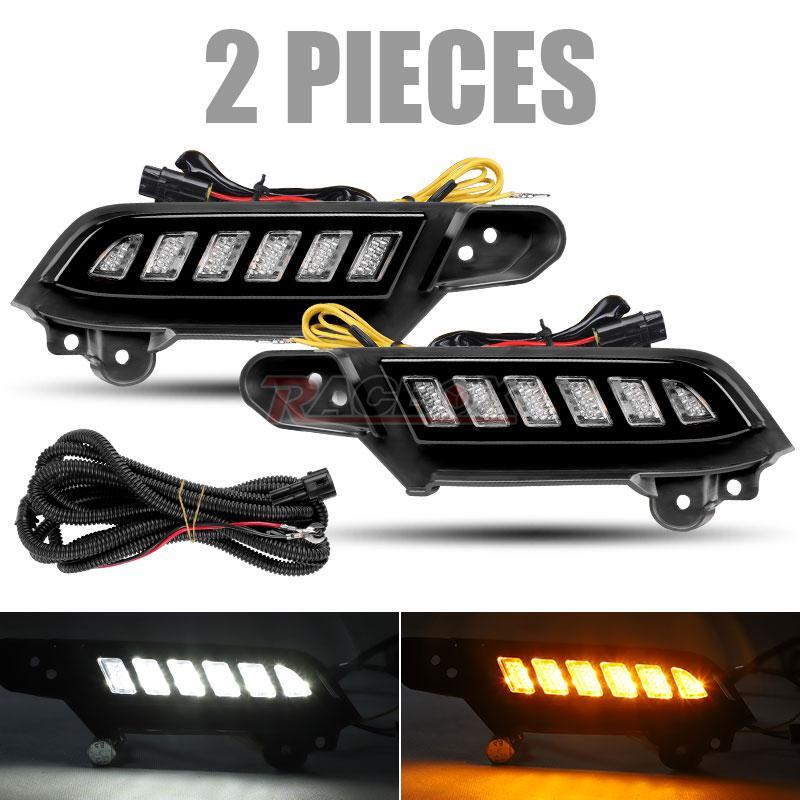 2X DRL LED Daytime Running Light Sequential Signal for Toyota Tacoma 2016-2022