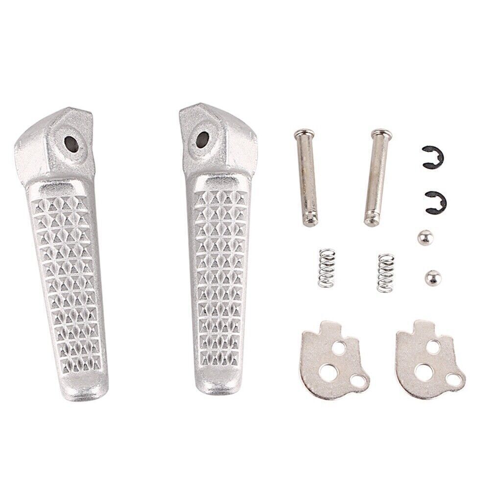 Rear Foot Pegs Footrests Set for HONDA CBR250 MC19 MC22 CBR600 1991-1998 Silver