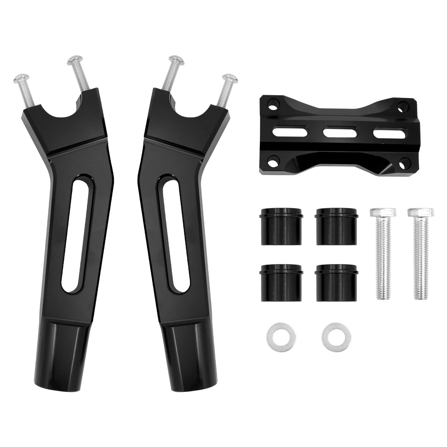 Pullback 10 Riser Clamp for Harley 1 1.25 Handlebar Softail 95-15 Dyna 96-17