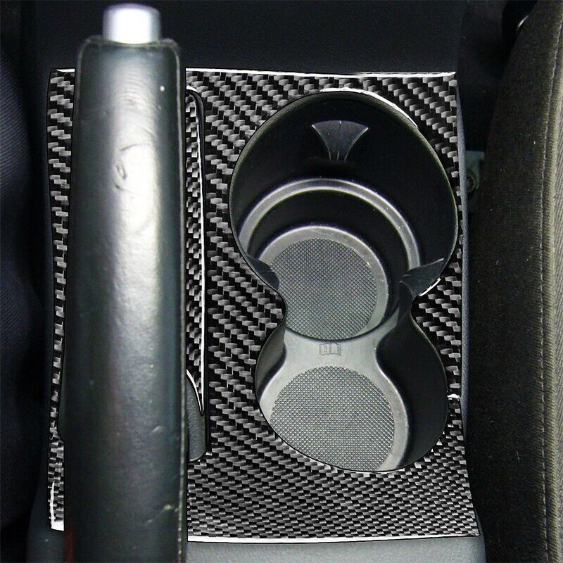 Real Carbon Fiber Car Water Cup Holder Frame Cover Trim for Audi A3 S3 2006-07